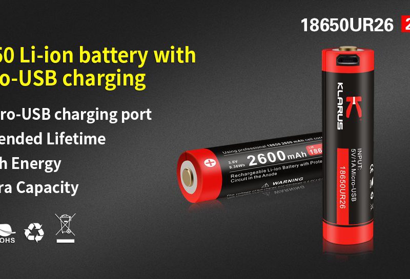 18650 battery 3.7V 2600mAh micro-usb charging - BFG Outdoor