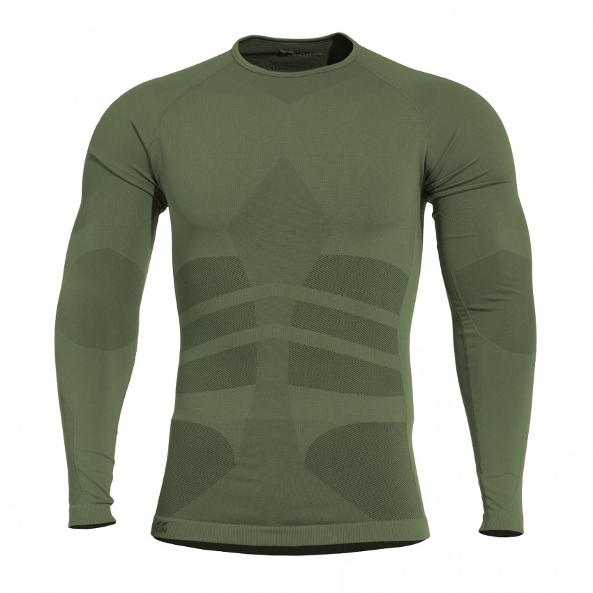 PLEXIS activity t-shirt long sleeves Army green L-3XL - BFG Outdoor